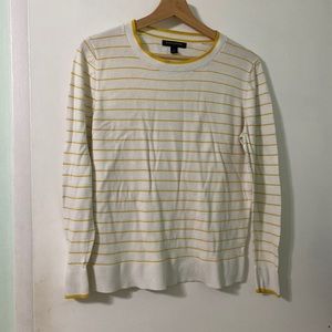 Yellow and white striped shirt